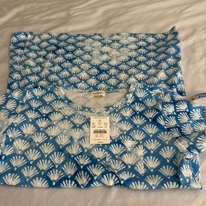 NWT Crew Cuts Girls  M (8-9) Blue/White Shell Dress